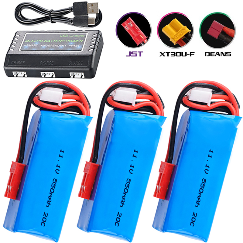 Drone Racing Charger - Batteria Lipo 11.1V 550mAh per elicottero