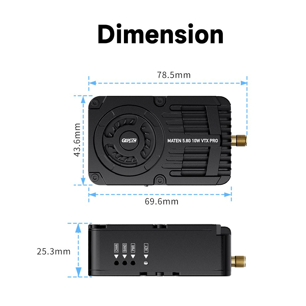 GEPRC MATEN 5.8G 10W VTX PRO 1 - Drone Racing Vtx recensione e prezzo